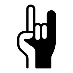 Rock sign icon