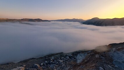 sunrise in the mountains