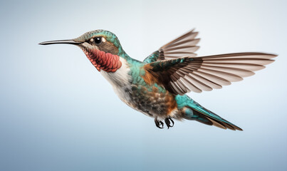 Hummingbird Studio Shot on a Clean Background