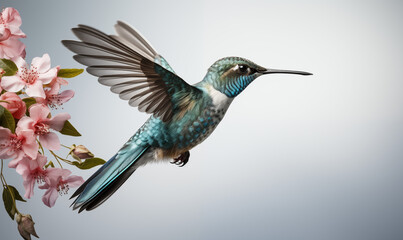 Fototapeta premium Hummingbird Studio Shot on a Clean Background