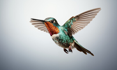 Fototapeta premium Hummingbird Studio Shot on a Clean Background