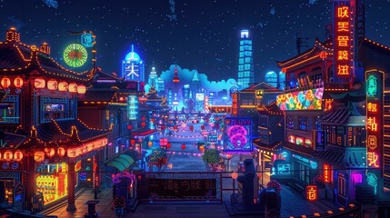  Illustration Of China Landmarks,  Generative AI