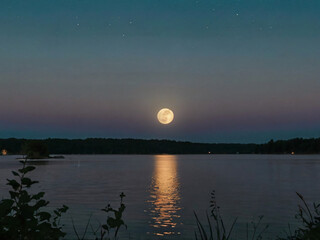 moon over the river
