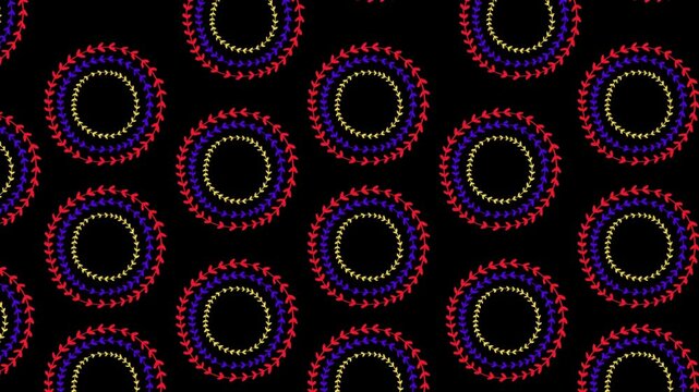 A video of  abstract background with circles , seamless pattern with circles