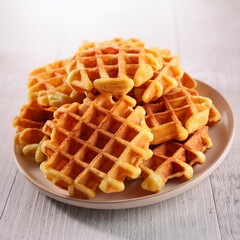 Crispy potato waffles fries