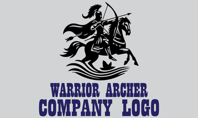 Black archer powerfully rides horse wielding bow, great for historical or fantasy designs, gaming purposes, and dynamic action illustrations