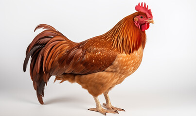 Fototapeta premium Hen Studio Shot on a Clean Background