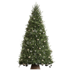 Christmas tree with decorations, isolate on a transparent background, 3d illustration, cg render
