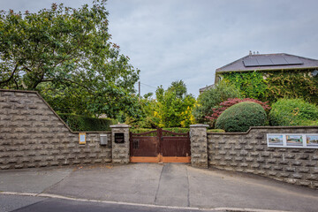 Howtth, Ireland - July 17 2024 "Howth town and harbour during cloudy morning"