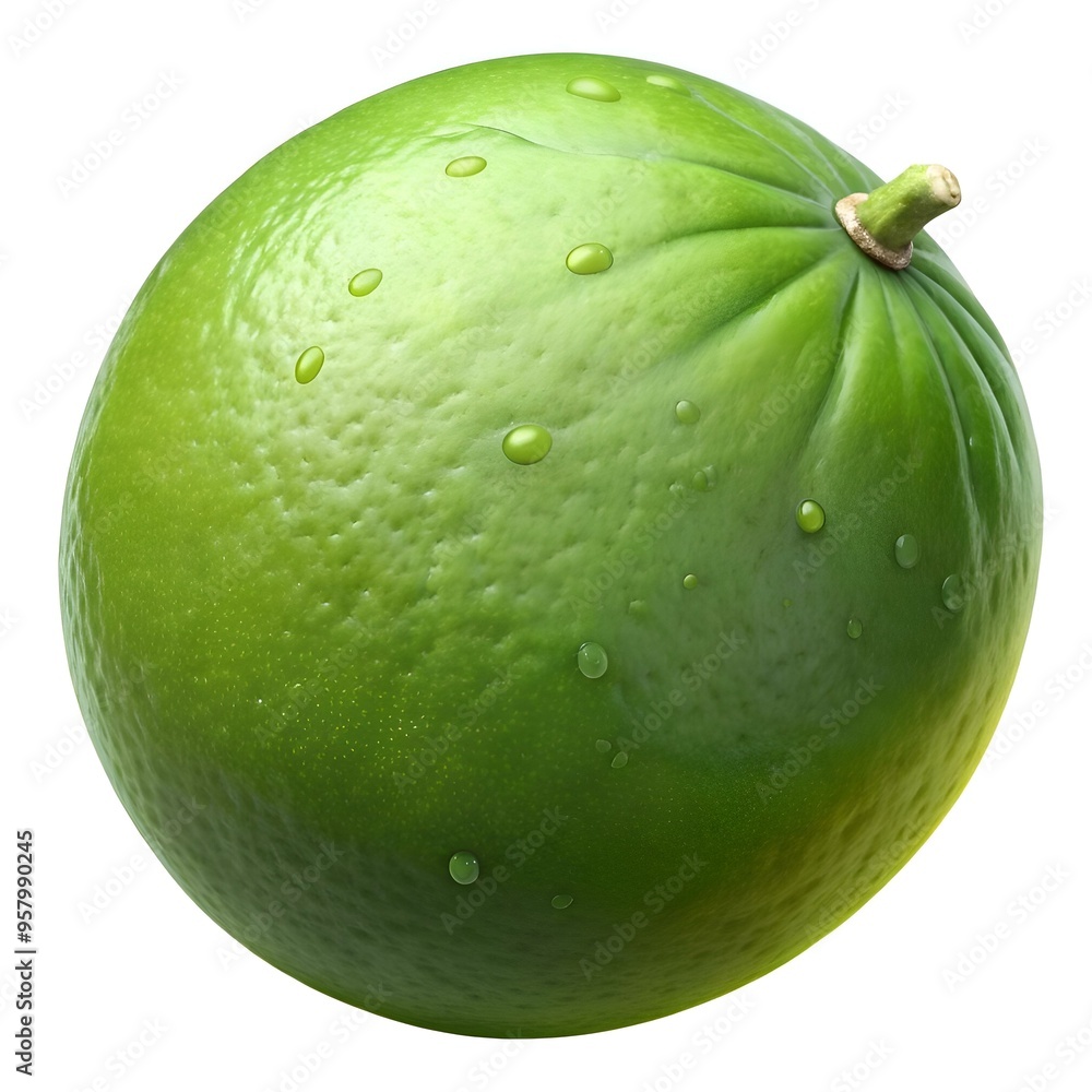 Poster a realistic 3d rendering of a fresh lime. perfect for adding a touch of summer to your designs.