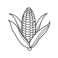 Corn Line Icon. Flat Graphic Design for Web and Print