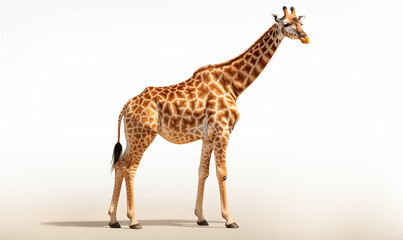 Fototapeta premium Giraffe Studio Shot on a Clean Background