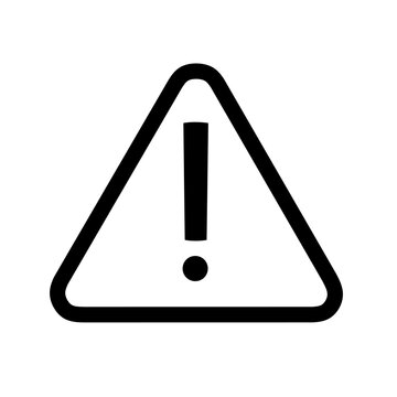 exclamation mark icon vector on white background. warning triangle icon