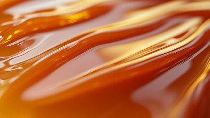  caramel sauce, with its smooth, glossy finish and rich golden-brown color