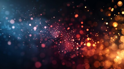 Magical and vibrant bokeh with colorful lights on a dark background, perfect for creative projects and artistic themes.