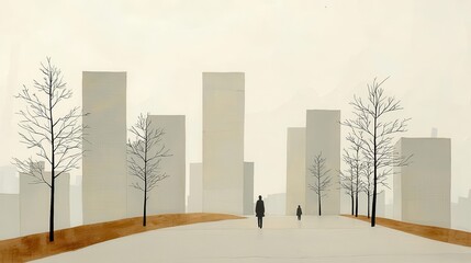 Pedestrian-friendly urban design that prioritizes green infrastructure