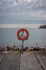 Howtth, Ireland - July 17 2024 "Howth town and harbour during cloudy morning"