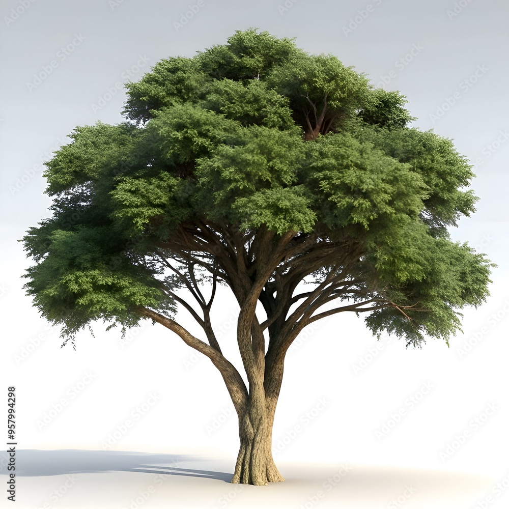 Poster a realistic 3d model of a majestic ebony tree. perfect for adding a touch of nature to your designs.