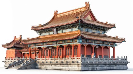Fototapeta premium Illustration Of China Landmarks, Generative AI
