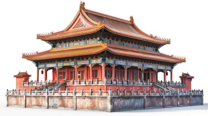 Obraz premium Illustration Of China Landmarks, Generative AI