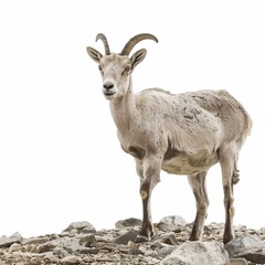 Fototapeta premium mountain goat on a white background