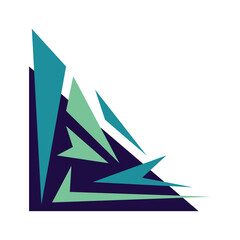 Modern corner shape geometric vector element