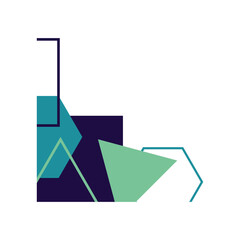 Modern corner shape geometric vector element
