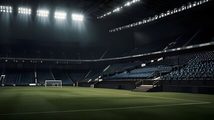 Luxury of football stadium isolation background, Illustration