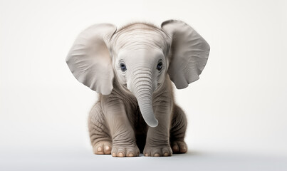 Elephant Studio Shot on a Clean Background