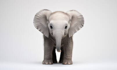 Fototapeta premium Elephant Studio Shot on a Clean Background