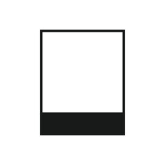 Polaroid photo frame isolated on white background. Template photo design. Vector illustration