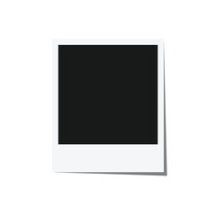 Polaroid photo frame isolated on white background. Template photo design. Vector illustration