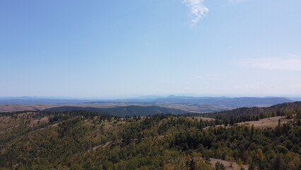 Fototapeta premium Very beautiful wooded mountain peaks