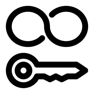 recommend clip art: hardwired key, installed key, permanent, key, cyber security outline icon