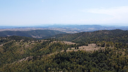 Very beautiful wooded mountain peaks