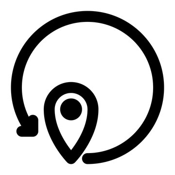 loopback, address, pseudo, signal back, cyber security outline icon