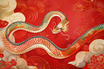 Obraz premium Beautiful greeting card with holiday composition for happy and joy celebrate New Year