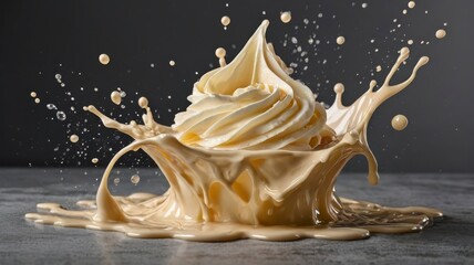 Splash of cream cutout