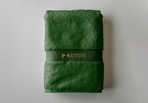 Flatlay Towel Mockup With Generative AI