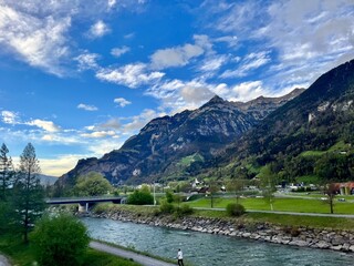 Obraz premium lake in the mountains in Switzerland 