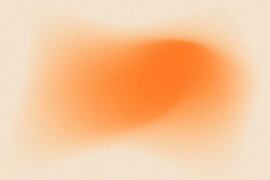 Soft Textured Autumn Background with noise effect. Autumn and cream gradient design for fall and Halloween season artworks. Grainy orange abstract template. 