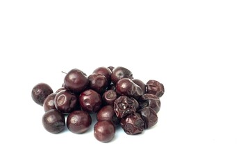 Dry Jujube or Ziziphus Jujuba Stack Isolated on White Background