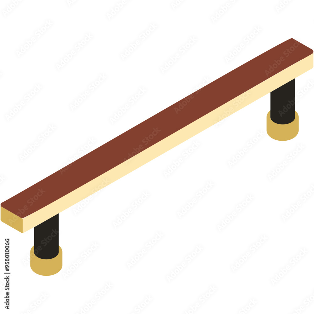 Sticker Balance Beam Illustration