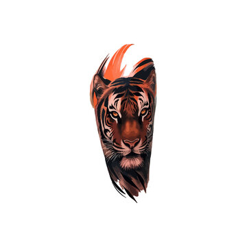 recommend clip art: Fierce Tiger Logo and Tattoo Stickers - Perfect for Any Surface 