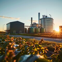 Biogas facility on a farm