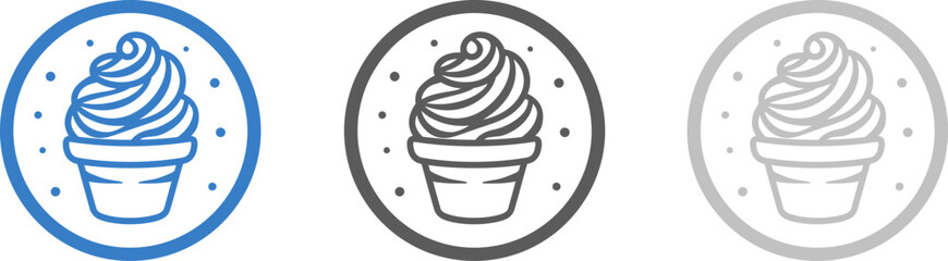 Ice cream icon silhouette. Vector template eps10 design.