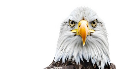 Obraz premium Bald eagle on white background. 