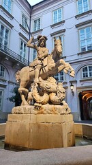 Saint George Fountain Detail in Bratislava