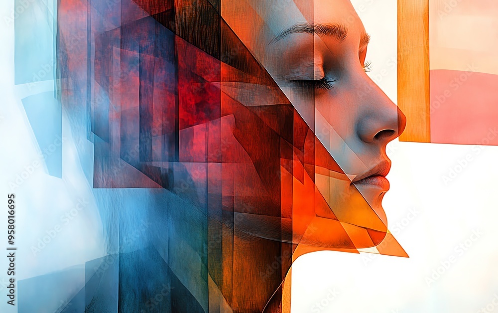 Poster Generate an abstract image with shapes representing choices