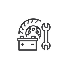 Automotive Parts line icon
